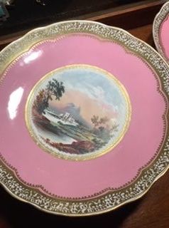 English Victorian Desert Set with Cake plates