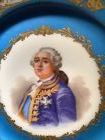 French Louis16th Sevres plate with Kings portrait