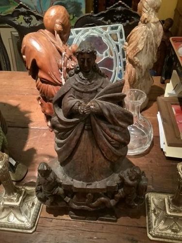 German Carved Sculpture of the Holy Mother 18th Century