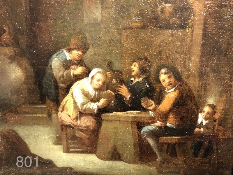 Theobold Michan Belgian 1676-1765 “The Player” Seventeenth Century Oil