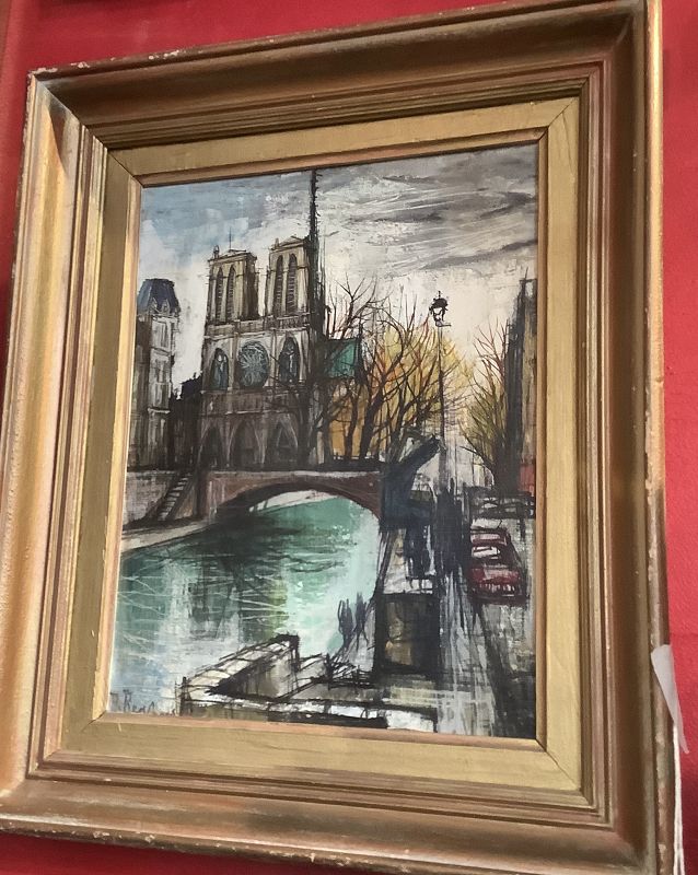 René Bernard 1906- 2004 Notre Dame From Matisse’s Studio, Oil 18 x15