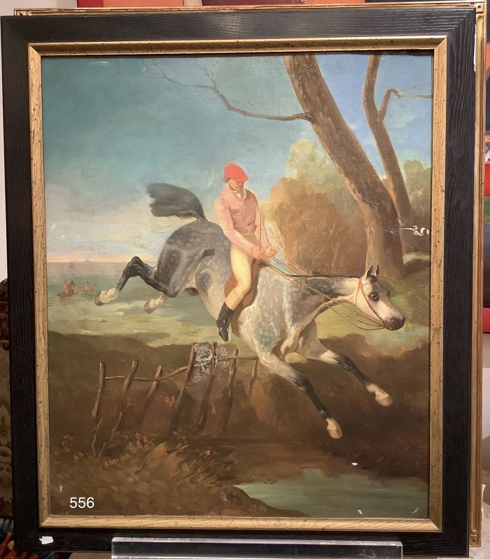 Equestrian Jump oil on canvas