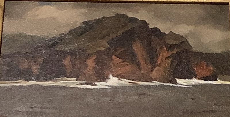 Seascape by John Court American Artist (b.1948) Oil 7” x 10”
