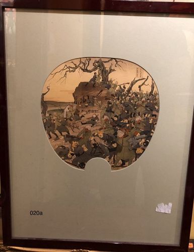 A Pair of Ukuiy-e Form Watercolors from WWI