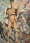 “The Gatherers”  1940s Semi-Nude Figures Artist Neidlinger, Oil 62x42