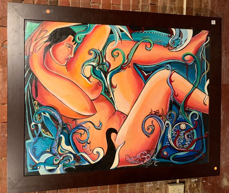 Nude Entwined By American Master Artist Anne Lane, Oil 44x56”