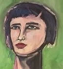 Mysterious Woman Portrait By American Master Artist Anne Lane, Oil