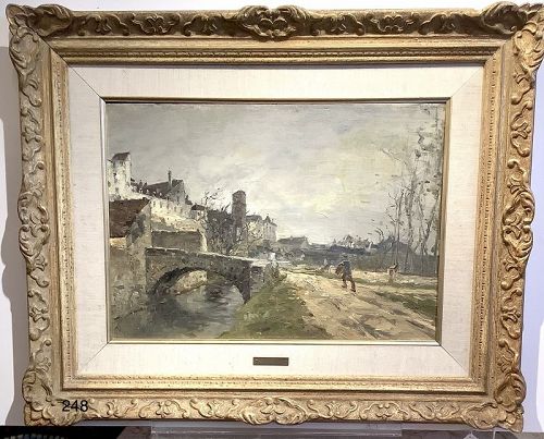 American Master Impressionist Frank Boggs,View of Paris Oil