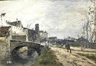 FRANK BOGGS, American Impressionist ,1855-1926 “Les Vieux Murs” Oil