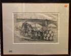 AMERICAN ARTIST HARRY LEWIS BAILEY, BEER WAGON, ETCHING