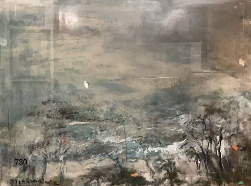 Pilar Vasquez landscape abstract painting in pastel