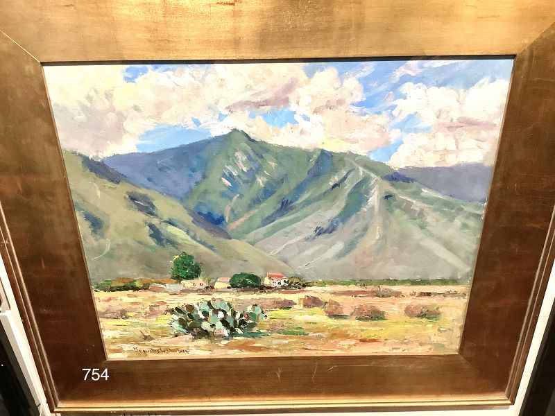AUGUSTUS DUNBIER 1888-1977 “New Mexico Landscape” oil 20” x 24”