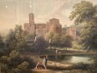 A Pair of 18th century Italian Influence of Claude Lorainne Watercolor