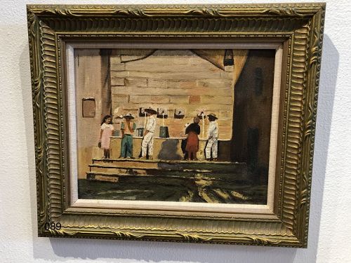 M. Hanay signed South American Artist “Town Social” 1930s