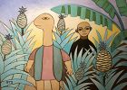 Pineapple Turtles by Ephrem Kouakou 40X48"