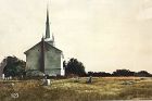 Artist Michael P Rocco “Wyeth’s Chapel” Watercolor 26x35 inches