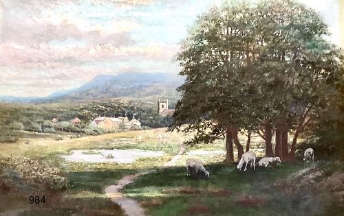 “Hackensack Valley “Landscape with Sheep by Robert Ward Van Boskerck