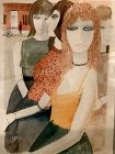 French Artist Charles Levier “Women Series” Watercolor