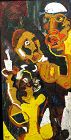 OutsiderArtist Nathan Motley Abstract Trio Original Painting