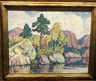 Artist Berger Sanders Landscape Paintng Glicé C.