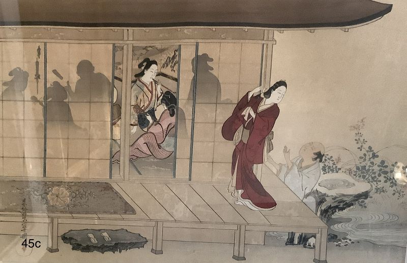 Japanese Woodblock Print Nineteenth Century Geisha Women