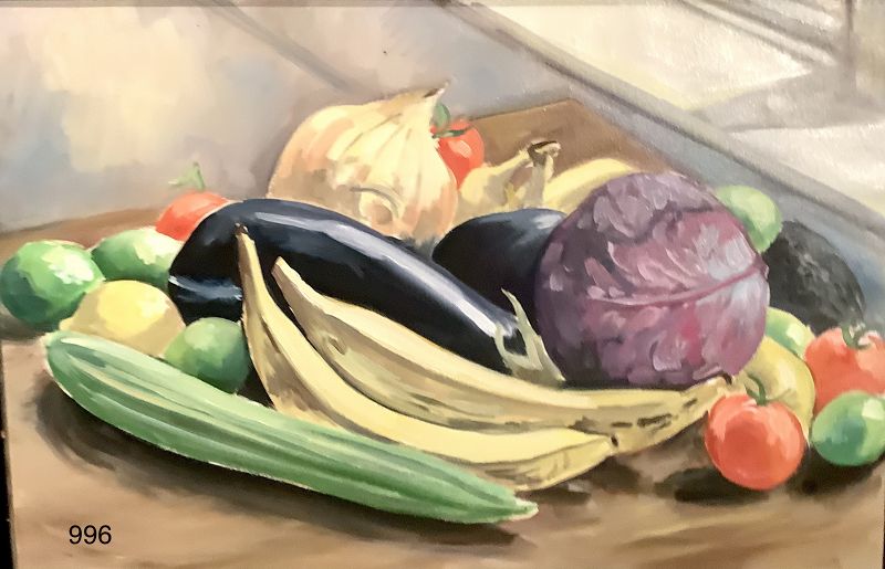 American Master Paco Lane  Still Life with Vegetables