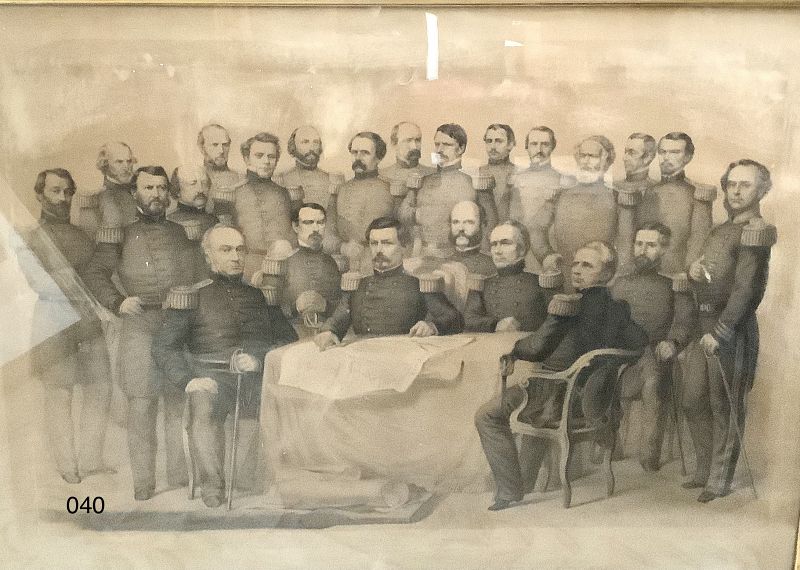McClellan And The Commanders of The Union Army Framed Engraving