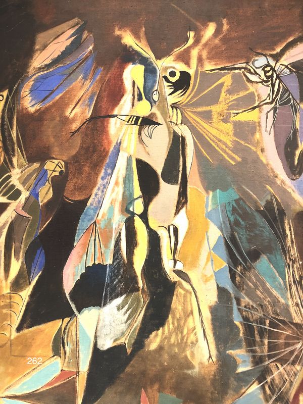 German Artist Kurt Roesch “Dance of the Moths” Large Abstract c1945