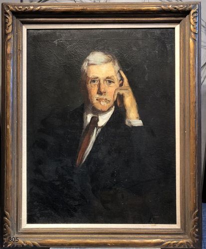 Portrait of a Gentleman attributed to J S Sargent, circa 1913