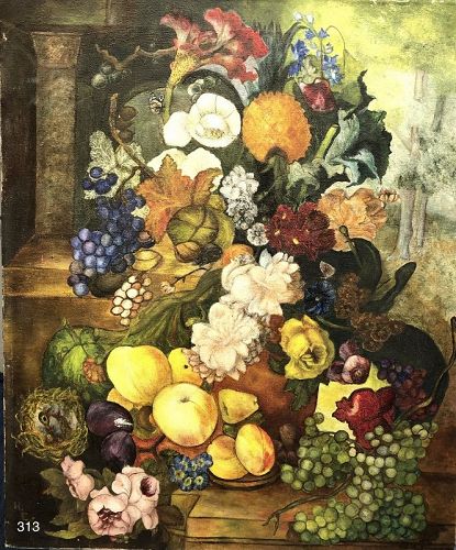 Floral And Fruit Still Life by Harriet Carter Williams