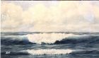 Artist Henry Clay CADY, Original Watercolor “”Ocean Waves” 13 x 22
