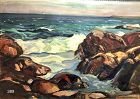Artist WILLIAM LESTER STEVENS Maine Seascape 1920s Oil