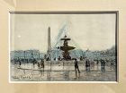 American Master Frank Boggs 1855-1926 Place de La Concorde  Watercolor