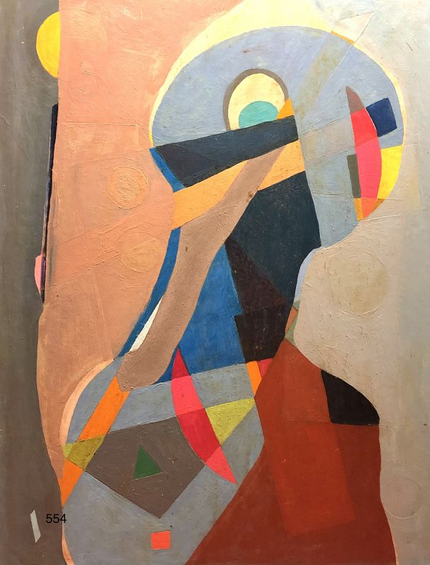 Master Artist Max Kassler 1905-1992 Abstract Figure 32x24”