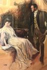 Alonzo Myron Kimball1874-1923 Victorian Couple gouache 34x23”