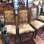 French Art Nouveau Set of Four Side Chairs Circa 1890