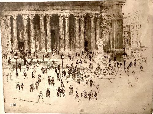 Joseph PENNELL St Paul London Etching 10x12”