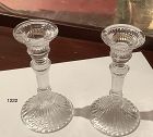 Important French Miniture Glass Candlesticks