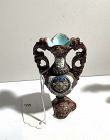 German Miniature Munich  Decorated Vase 4”