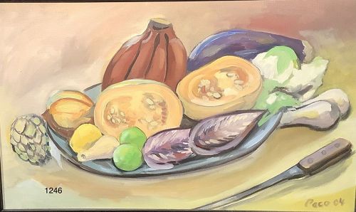 Paco Lane Still Life In The Dutch Manner Oil 18”x30”