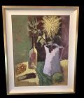 Bonner Bentley Oil on Canvas Still Life Abstract 33x27” dated 1957