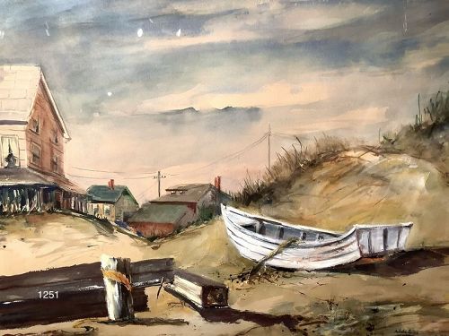 New England Watercolor play artist Adele Giles 28 x 34“ original