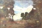 Ian Hooker British Artist Landscape  oil on paper 24 x 29”