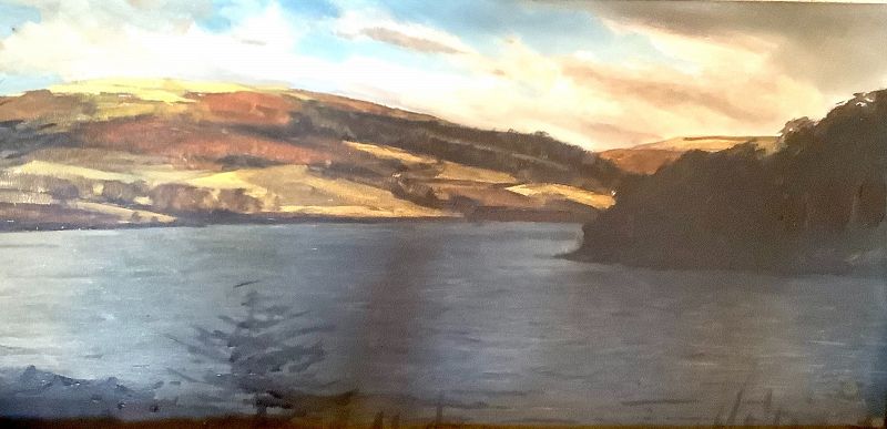 American Artist John COURT Azores Landscape Oil 18”x30”