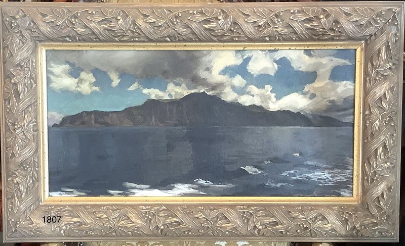 John Court,American Artist,relative of Whistler. Azorean Coast 18x30”