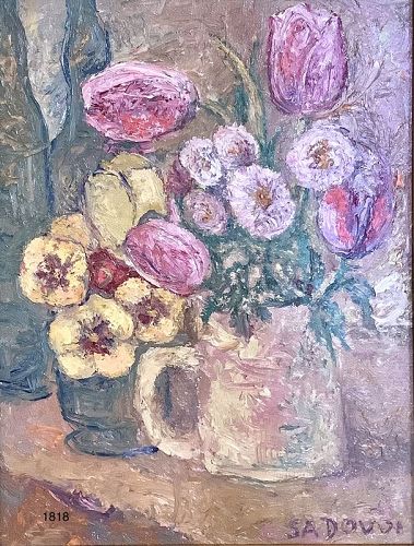 Viacheslav SADOVOI Still Life floral In Oil 12x9”