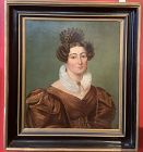 Portrait of an aristocratic Woman French, school of David 31x27”