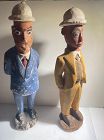 African Baule Colon Statue Pair