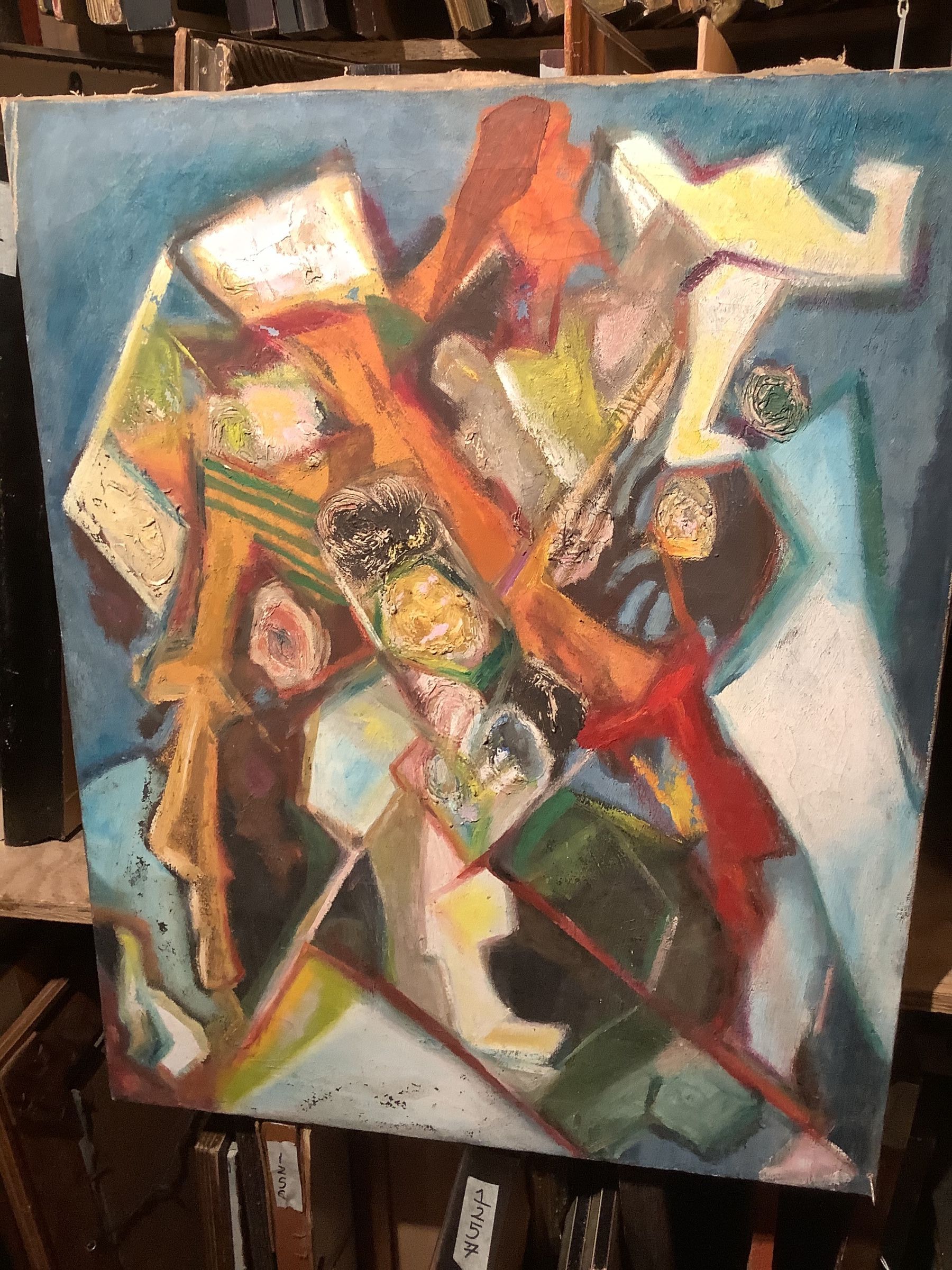 Max Kassler, abstract Heads oil 28x22”