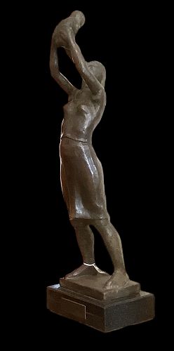 Rubens Fernandez Tuduri 1920-1993 “Maternidad” Bronze 21” Sculpture